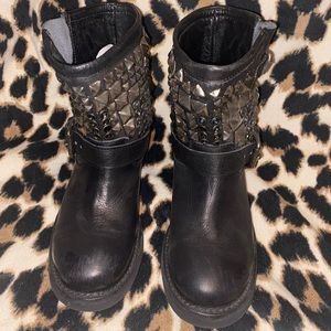 Ash Women’s Studded Leather Ankle Boots